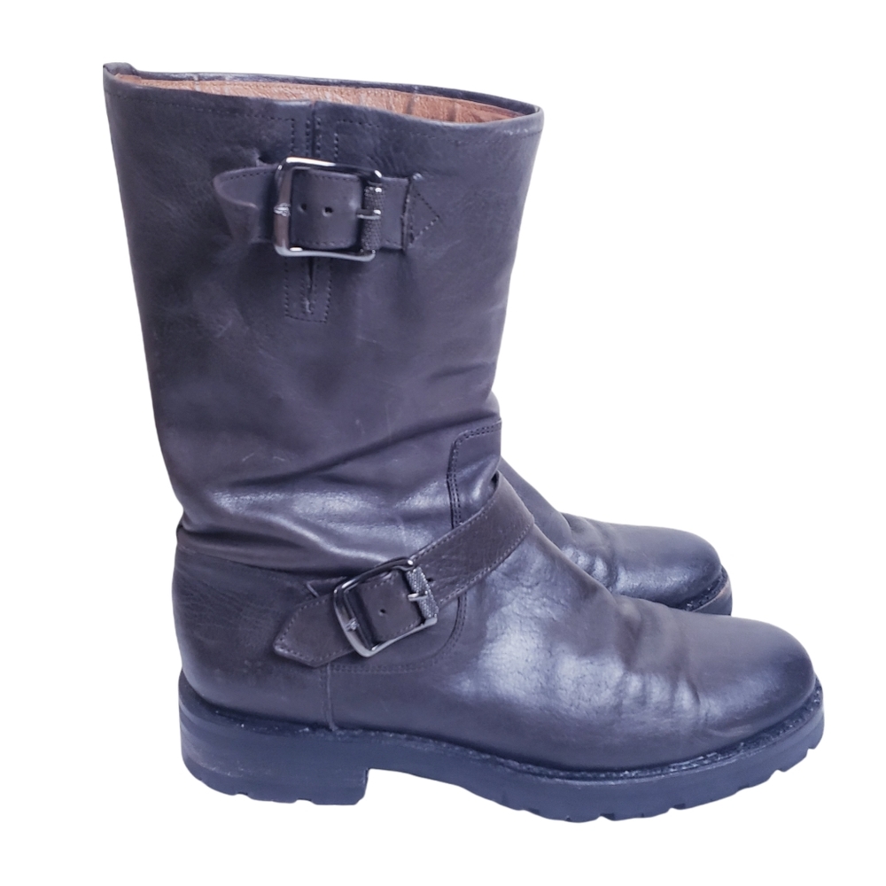 Frye Womens Veronica Shortie Dark Brown Leather Size 9